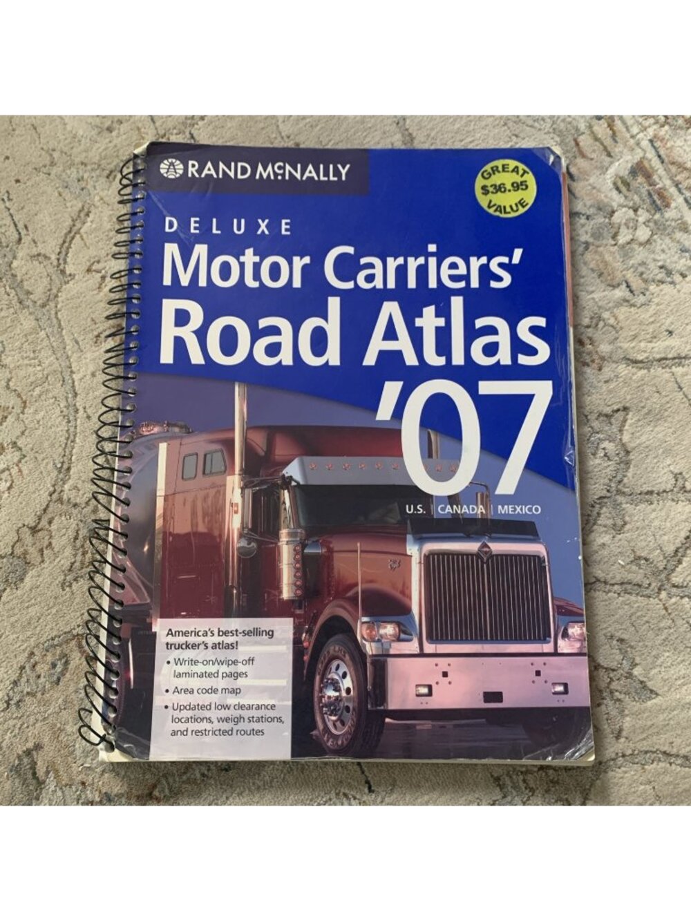 Rand McNally 2007 Deluxe Motor Carriers' Road Atlas United States Canada Mexico